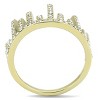 Slickblue Women's Stainless Steel Ring with Clear Synthetic Stone, IP Gold Plating, Size 5-10 - 3 of 4