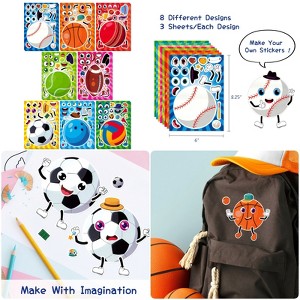 Wrapables Make a Face Stickers, Make Your Own Animal, Food, Dress-Up Stickers, DIY Craft Activities, Party Favors (24 Sheets) - 1 of 1
