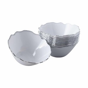 Silver Spoons Dip and Sauce Bowls, Heavy Duty Disposable Plates, 5” - (10 PC), Baroque Collection - 1 of 1