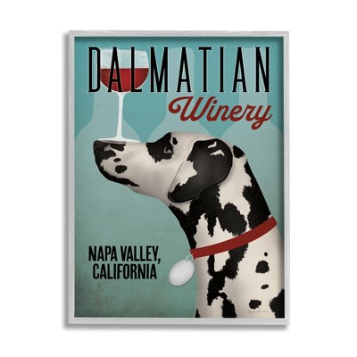 Stupell Industries Vintage Dalmatian Winery Framed Giclee Art