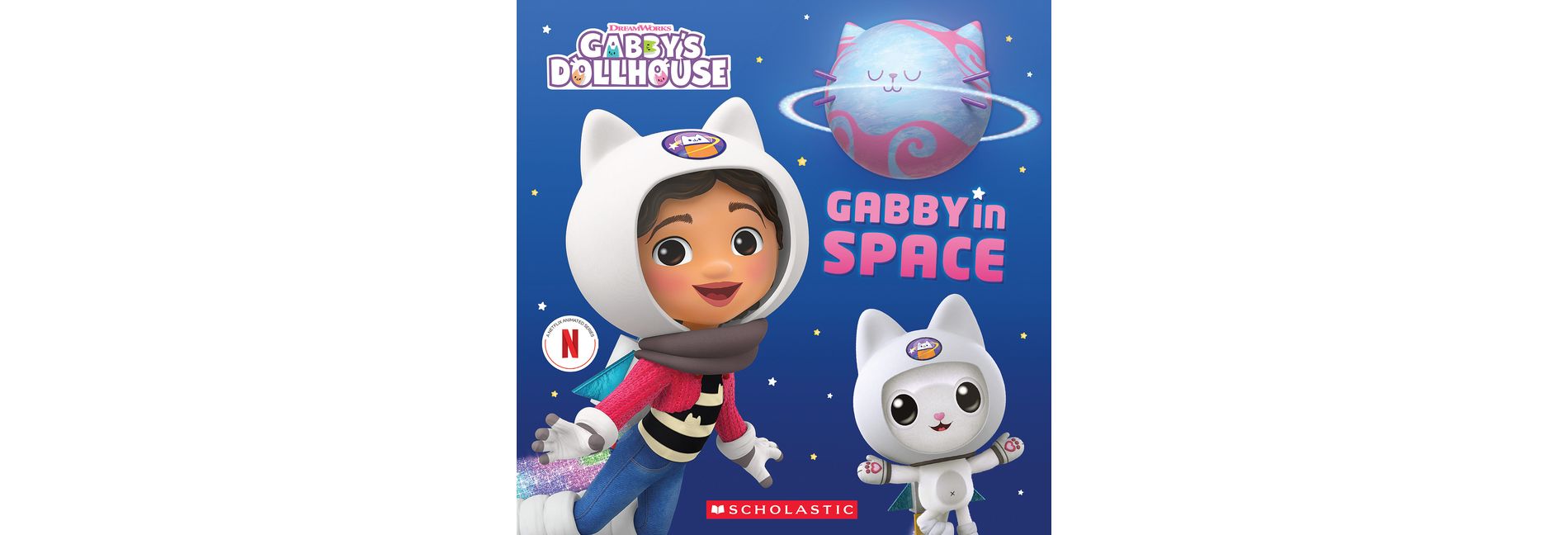 Gabby's Dollhouse: Gabby in Space (Shaped Storybook with Shiny Cover) - by  Pamela Bobowicz (Paperback)