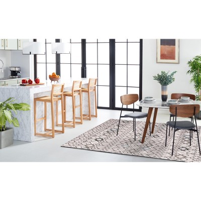 Gray Synthetic Stain-Resistant Square Rug, 9' x 9'