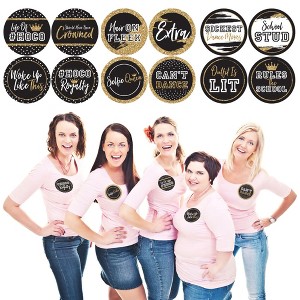 Big Dot of Happiness Hoco Dance - Homecoming Funny Name Tags - Party Badges Sticker Set of 12 - 1 of 4