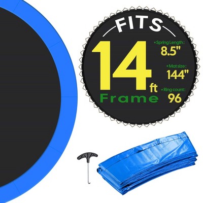 Yescom Trampoline Mat & Pad Replacement Kit w/ 96V-Ring for 14ft Round Trampoline Frame