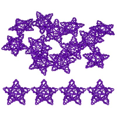 Unique Bargains Pentagram Wicker Rattan Balls Decorative Bowl Fillers 2.36 Inch 12 Pcs