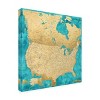 Trademark Fine Art - blursbyai Lexy Detailed Map Of The Us And Canada Canvas Art - 4 of 4