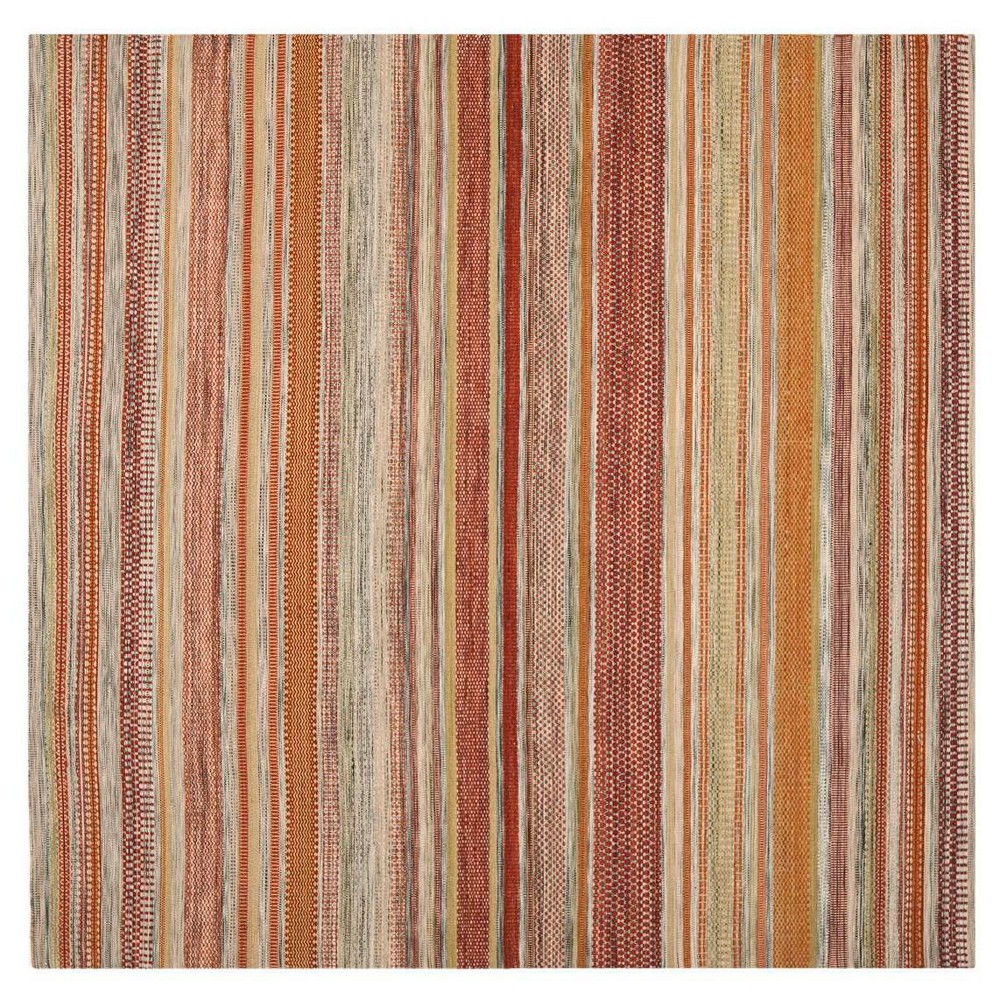 Striped Kilim Rug - Beige - (7'x7' Square) - Safavieh