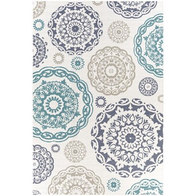 Mark & Day Ethan 2'5"x4'5" Rectangle Woven Indoor and Outdoor Area Rugs Teal