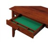 AFI Lexi Solid Wood Office Writing Desk with Elegant Felt Lined Drawer in Walnut - 3 of 4