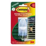 Command All Weather Hooks and Strips Plastic Large 1 Hooks & 2 Strips/Pack 17093CLRAW