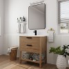 NicBex Bathroom Vanity with Basin/without Basin,Bathroom Sink Vanity with 2 Drawers,30 inch Bathroom Sink Cabinet for Bathroom,Oak/Light Brown - 4 of 4