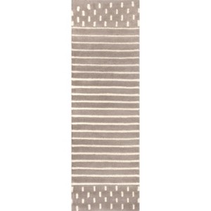 Arvin Olano x Rugs USA - Mandia Striped Wool Indoor Area Rug - 1 of 4