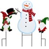 The Lakeside Collection 3-Pc. Gnomes Building a Snowman Stakes 3 Pieces - 3 of 4
