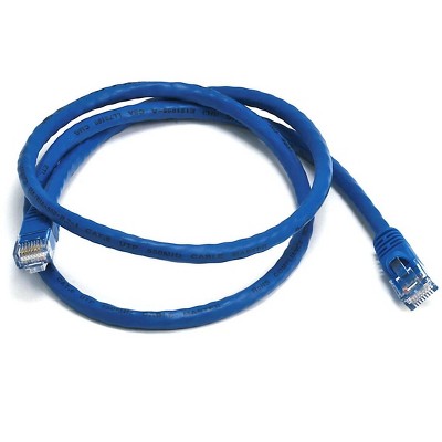 Monoprice Cat6 Ethernet Patch Cable - 3 Feet - Blue | Network Internet Cord - RJ45, Stranded, 550Mhz, UTP, Pure Bare Copper Wire, 24AWG