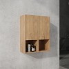 ChicFurnit Bathroom Storage Cabinets Floating Side Cabinet With Soft Close Doors And Open Storage For Modern Homes, Beige, 23.62"*9.81"*29.5" - 4 of 4