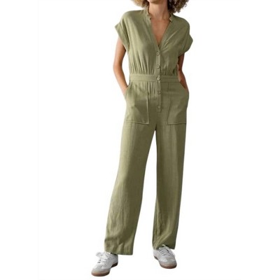 Women's Cap Sleeve Straight Leg Jumpsuit - Urban Daizy