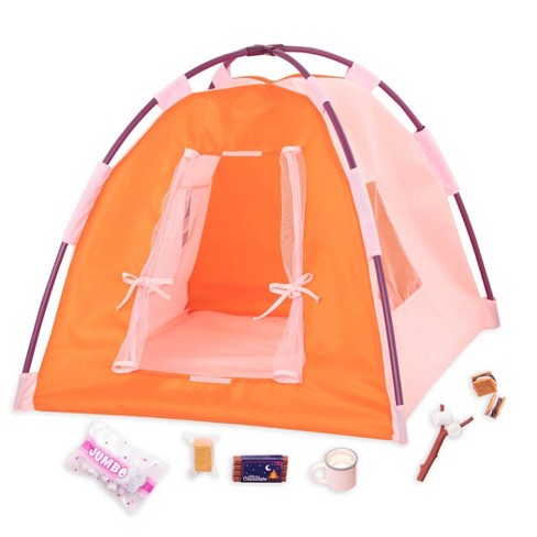 Our Generation Tent & Camping Set For 18 Dolls - All Night Campsite :  Target