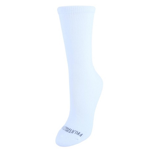 Fruit Of The Loom Women's Sport Everyday Crew Socks (10 Pack), White ...