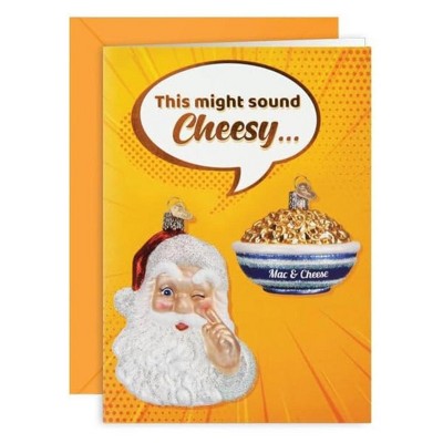 Old World Christmas Ornament Christmas Card, Cheesy, 7" x 5"
