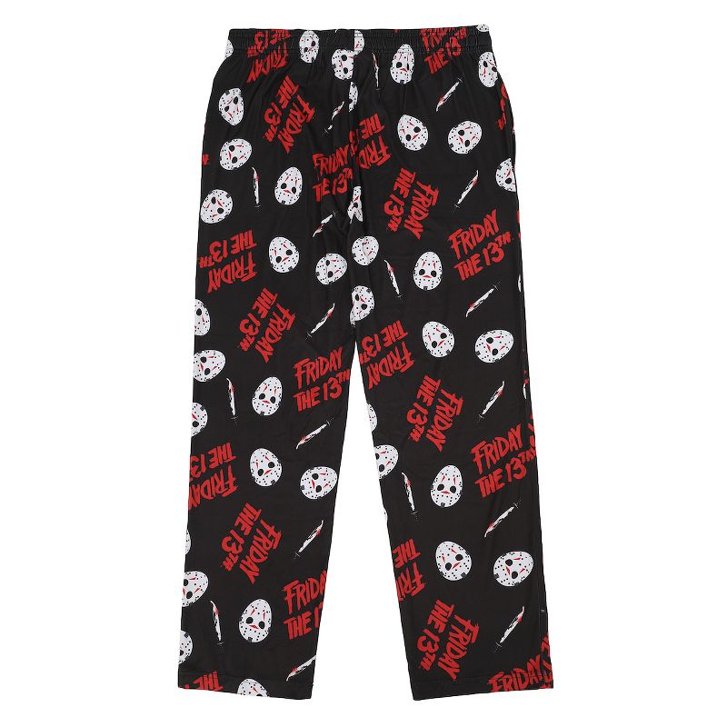 Friday the 13th Black Adult Womens Sleep Pants - Cozy Horror-Themed Sleepwear, 3 of 4