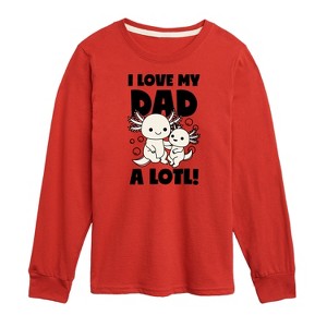 Boys' - Instant Message - I Love My Dad A Lotl Long Sleeve Graphic T-Shirt - 1 of 4