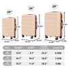 Lyngins 3-Piece Family Hardside Luggage Set – 20" Carry on Luggage, 24" & 28" Suitcases with 360° Silent Spinner Wheels, Waterproof ABS Hard Shell, - 2 of 4