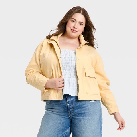 Женские куртки Universal Thread Women's Utility Fashion Jacket - Universal Thread™ Yellow XXL