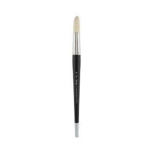 Creative Mark Pro Stroke Premium White Chungking Hog Bristle Artist Paint Brush - Round  - Natural Bristle Brush w/ Great Control Suitable for Oils, - 1 of 4