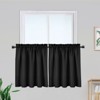 Waffle Weave Waterproof Small Curtain - Decorative Window Cover. Water-Resistant, Easy to Clean & Ideal for Kitchen, Bathroom, RV or Small Spaces - 4 of 4