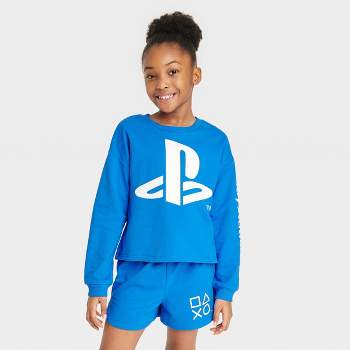 Girls' PlayStation Dreamy Fleece Sweatshirt - Light Blue