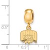 Black Bow Jewelry 14k Yellow Gold Plated Sterling Silver Ohio Bobcats NCAA Bead Charm - 2 of 3