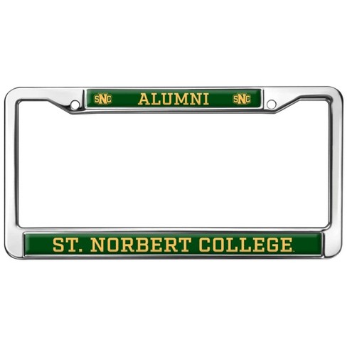 St. Norbert College Alumni Logo Full Size Standard License Plate Metal Frame - image 1 of 4