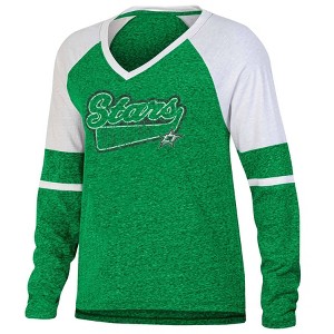 NHL Dallas Stars Women's Long Sleeve Dark T-Shirt - 1 of 3