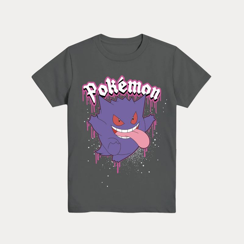 Boys&#39; Pokemon Gengar Short Sleeve Graphic T-Shirt - Charcoal Gray, 1 of 4