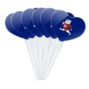 South Carolina State Secondary Logo Heart Love Cupcake Picks Toppers Decoration Set of 6 - 1 of 4