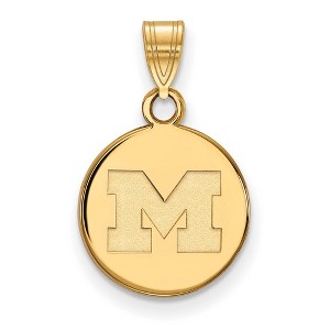 Black Bow Jewelry 14k Yellow Gold Michigan Wolverines NCAA Small Pendant - 1 of 3