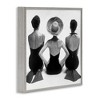 Stupell Industries Women Sitting Beach Monochrome Vintage Swimsuits Flippers Framed Giclee Art - 2 of 4