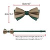 INSPIRE CHIC Men's Two Color Layered Adjustable Solid Color Bow Ties - 3 of 4