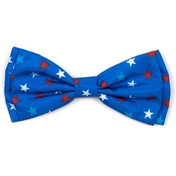 The Worthy Dog Patriotic Stars Bow Tie Adjustable Collar Attachment Accessory