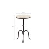 VYNXARIA Industrial Marble Coffee Table with Black Metal Frame - 4 of 4