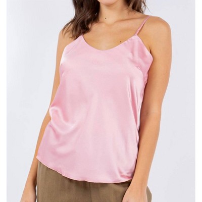 Women's Solid Stretch Satin Camisole - PAPARAZZI