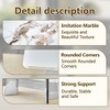 Maliang 63"x31.5x30" Marble-Patterned Slab Dining Table with Stainless Steel Legs - 3 of 4