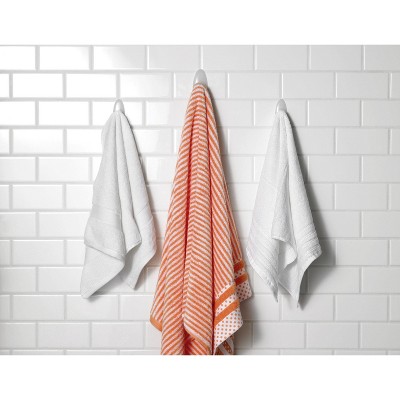 Large Frosted Plastic Towel Hook with Water Resistant Strips