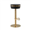 TOV Furniture Astro Black and Gold Vegan Leather Adjustable Stool - 4 of 4