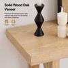 Bekrvio 47-Inch Farmhouse Wood Console Tables with Solid Wood Veneer - 2'' Thickened Tabletop, 2-Tier Narrow Sofa Table Behind Couch - 3 of 4