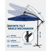 10FT Offset Patio Umbrella,  UPF 50+, Easy Tilt, 8 Ribs for Backyard, 360° Rotating Cantilever Hanging Umbrella for Pool, Deck, Garden - 4 of 4