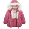 LONDON FOG Little/Big Girls' Heavyweight Faux Fur Trim Fleece-Lined Jackets - 2 of 4