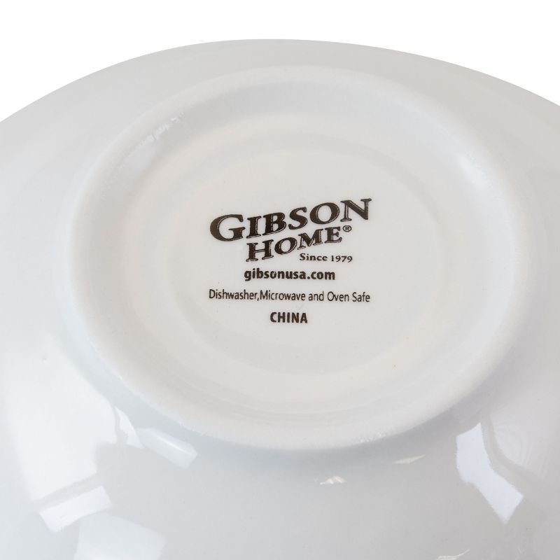 Gibson Home Noble Court 12 Piece Fine Ceramic Bowl Set in White, 2 of 7
