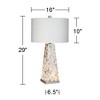 Possini Euro Design Coastal Table Lamps 29" Tall Set of 2 with Nightlight Mother of Pearl Handmade White Drum Shade for Bedroom (Color May Vary) - 4 of 4