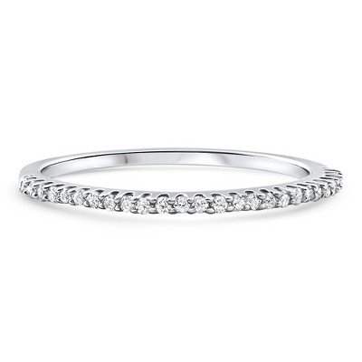 Pompeii3 1/10ct Diamond Wedding Ring 10K White Gold